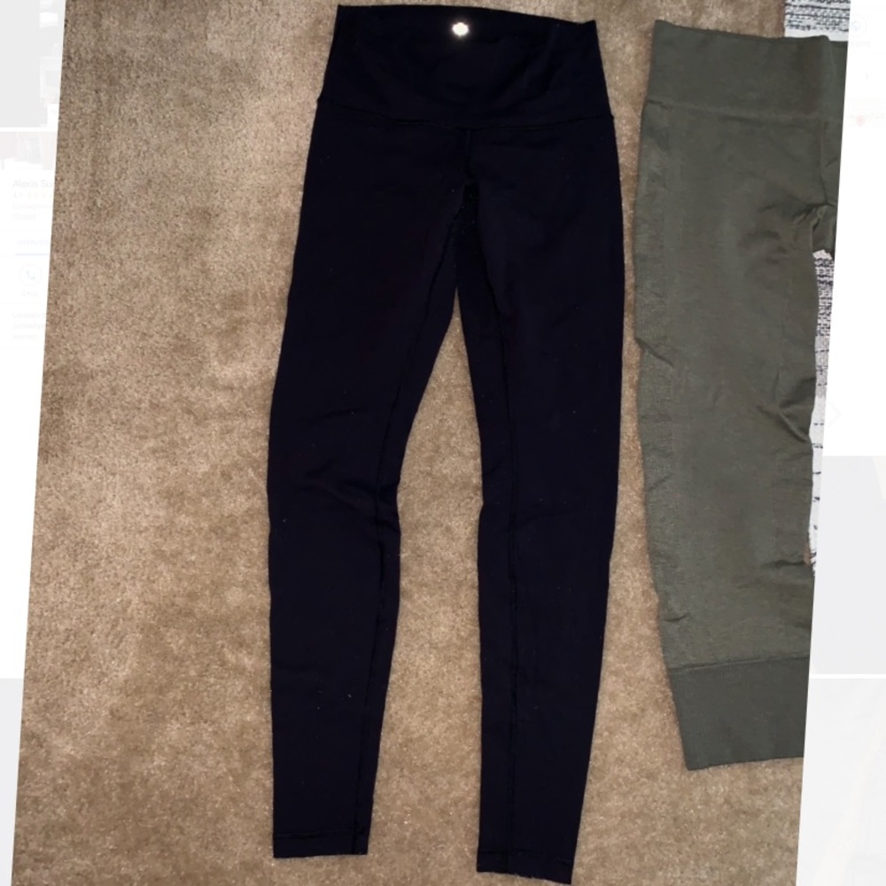 EUC Lululemon full length Wunder Under in black